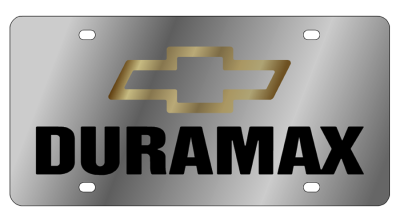 3D Premium Chevy Duramax Diesel Logo Emblem Black License Plate