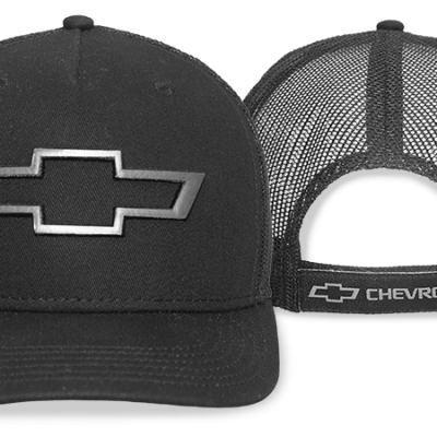 Black Mesh Iridescent Open Bowtie Cap