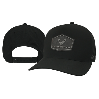 Black Performance Fabric Hat with Shadow Corvette TPU Patch