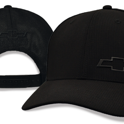 Black Airtek Black Mesh Chrome Bowtie Snapback