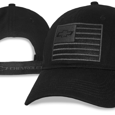 Black American Flag Bowtie Patch Cap